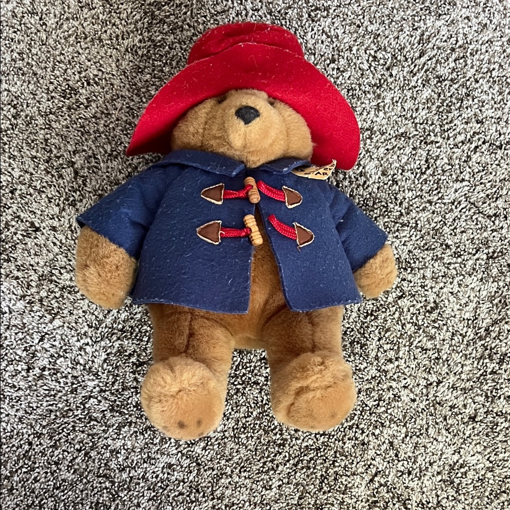 Vintage Eden Paddington Bear with Red Hat and Blue Coat